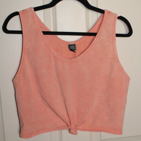 wild fable Tops - Tie-Front Tiny Tank Top - Wild Fable Coral